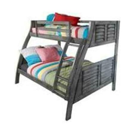 CHESTERFIELD LEATHER Gray Easton Bunk Bed CH115680